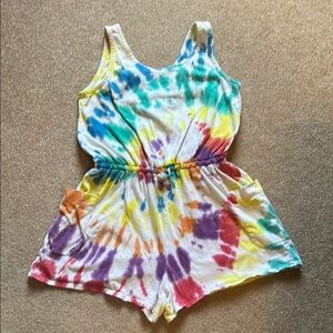 Girls T&B Nordstrom Colorful Tie-Dye Kids Romper